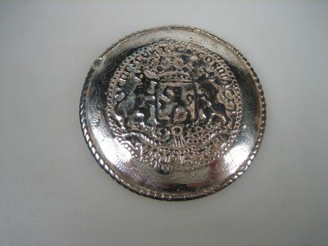 Antieke zilveren Broekstukken als broche ca.1905/1928, Antiek en Kunst, Verzenden, Zilver
