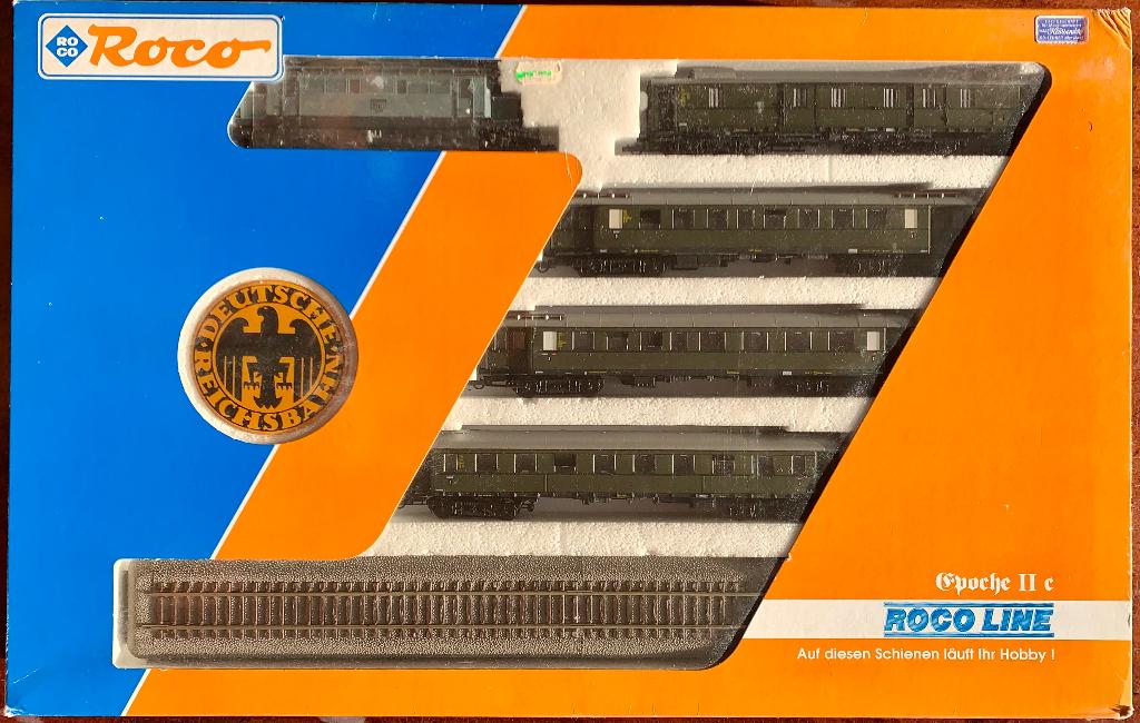 Roco 43032 DRG set E44 064 + 4 Eilzugwagen tp. II - HO, Treinset, Gelijkstroom, Ophalen of Verzenden, Zo goed als nieuw