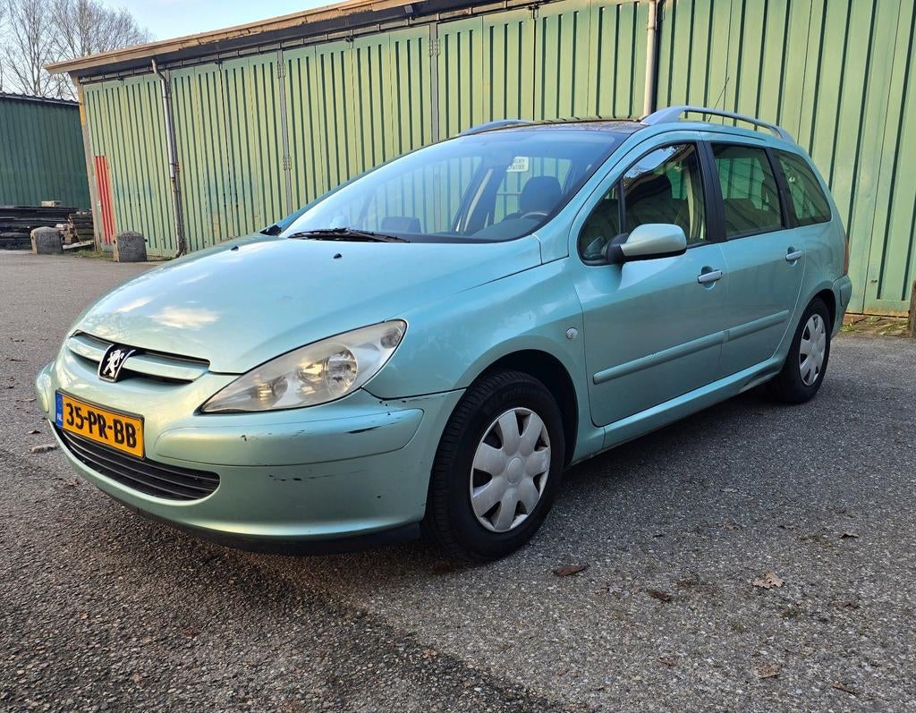 Peugeot 307 1.6 16V SW 2004 Groen NAP, 4 cilinders, Origineel Nederlands, 108 pk, 695 kg