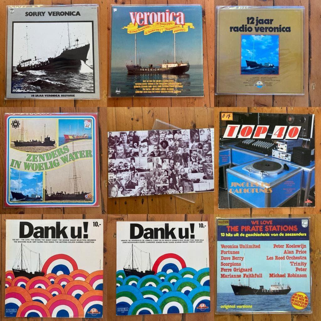 Piratenschip Veronica 12 LP's vinyl zeezender jaren 70 radio, Cd's en Dvd's, Ophalen of Verzenden, Zo goed als nieuw, Overige formaten