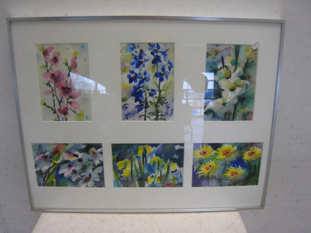 Aquarellen van Pieter Briels, 65x50, bloemen