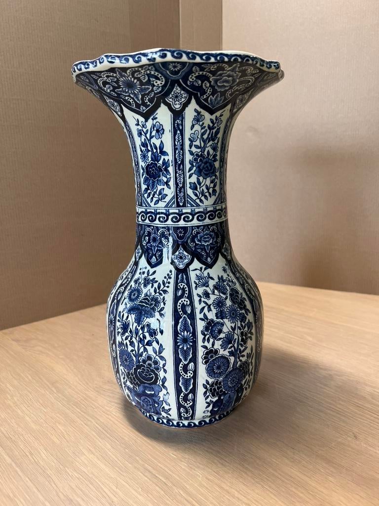 Boch Royal Sphinx Delfts blauw vaas 30cm vintage, Antiek en Kunst, Ophalen of Verzenden