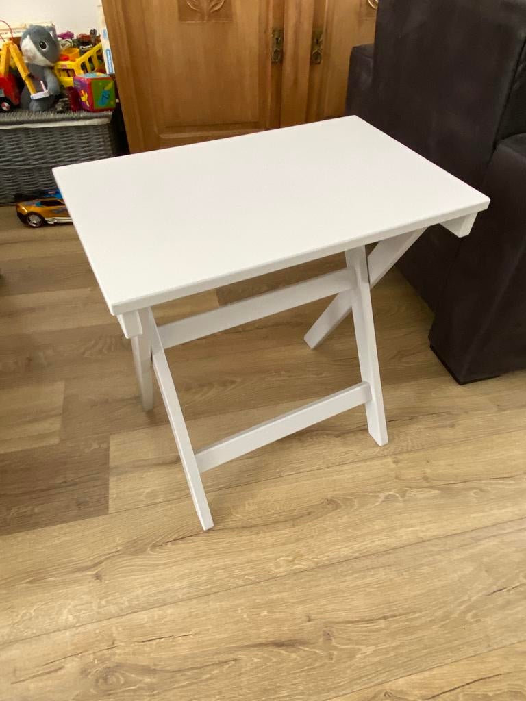 Inklapbare bijzet tafel, Ophalen, Zo goed als nieuw, Rechthoekig, 60 cm of meer