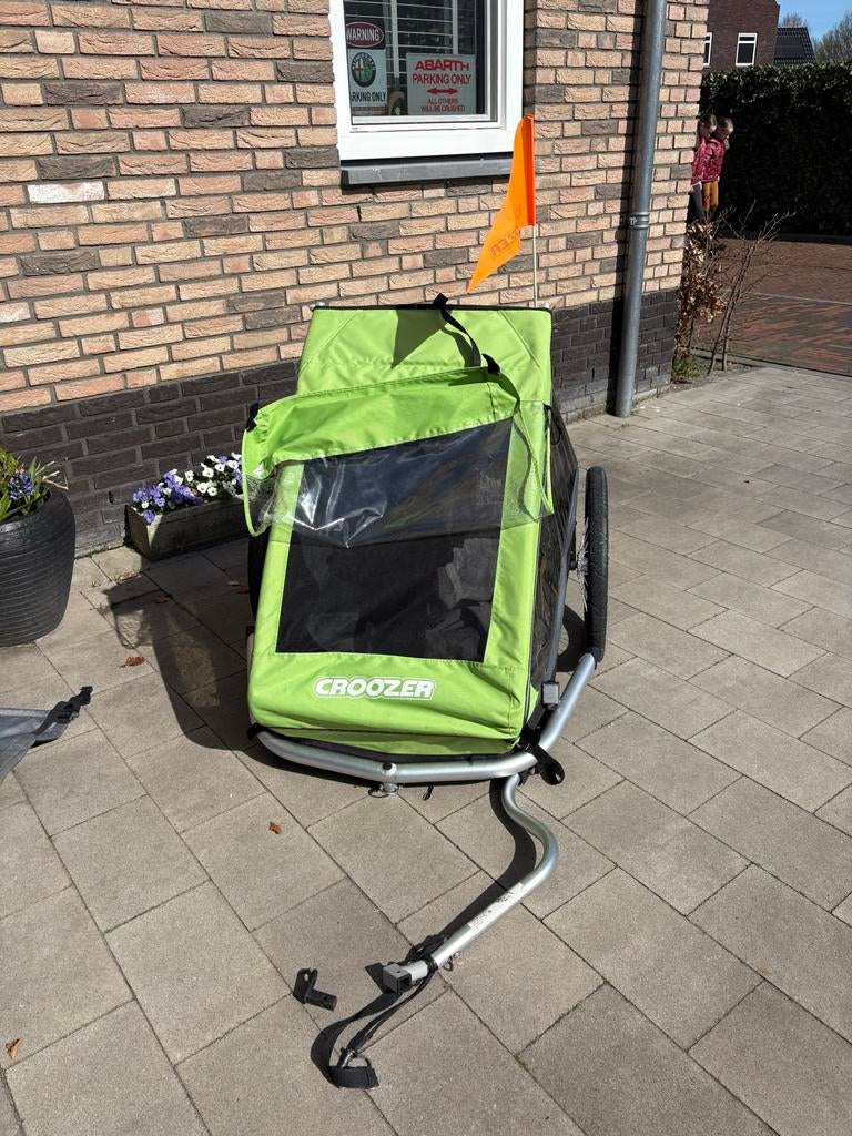 Croozer Kid for 2 met babyzitje - Fietskar, Ophalen, Gebruikt, Opvouwbaar, Kinderkar