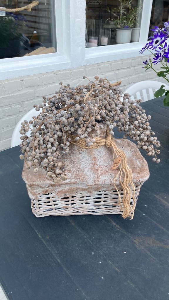 Leemmand handgemaakt met gedroogde dadeltak nr 1 landelijk, Ophalen of Verzenden, Zo goed als nieuw, Overige