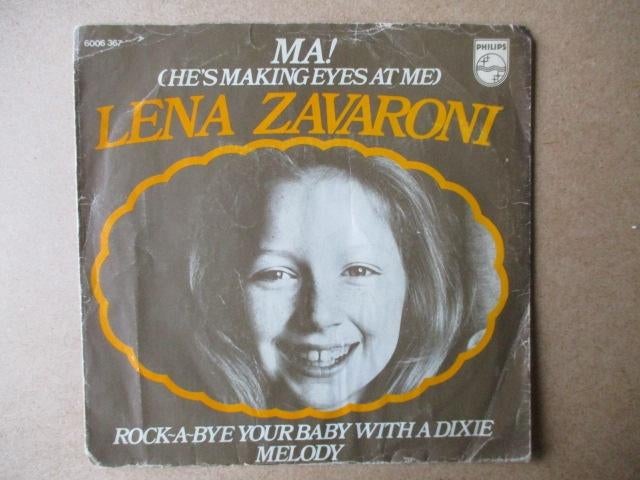 s5483 lena zavaroni - ma hes making eyes at me, Ophalen, Gebruikt, Overige genres, 7 inch