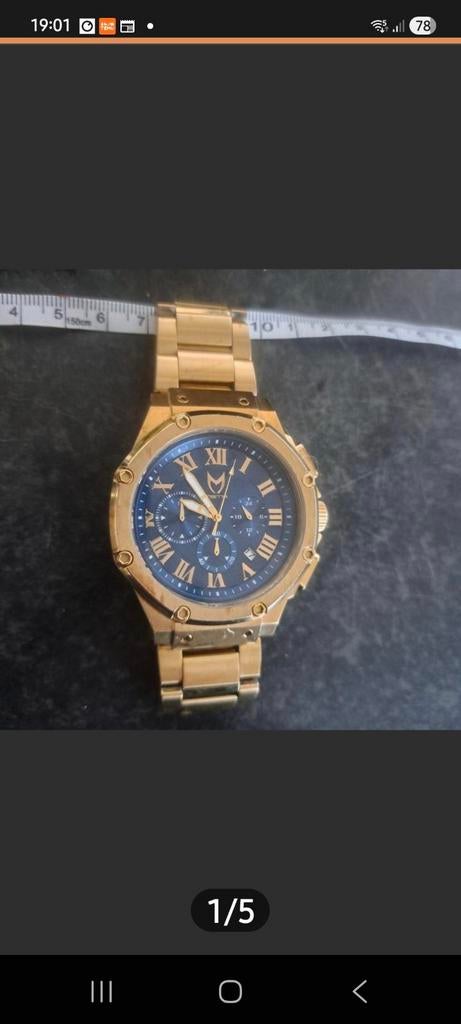 Heren horloge Mister Edit, Sieraden, Tassen en Uiterlijk, Horloges | Heren, Ophalen of Verzenden, Goud, Overige merken