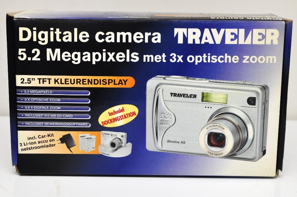 TRAVELER Digitale camera 5.2 megapixels, Compact, Ophalen of Verzenden, Zo goed als nieuw, 5 Megapixel