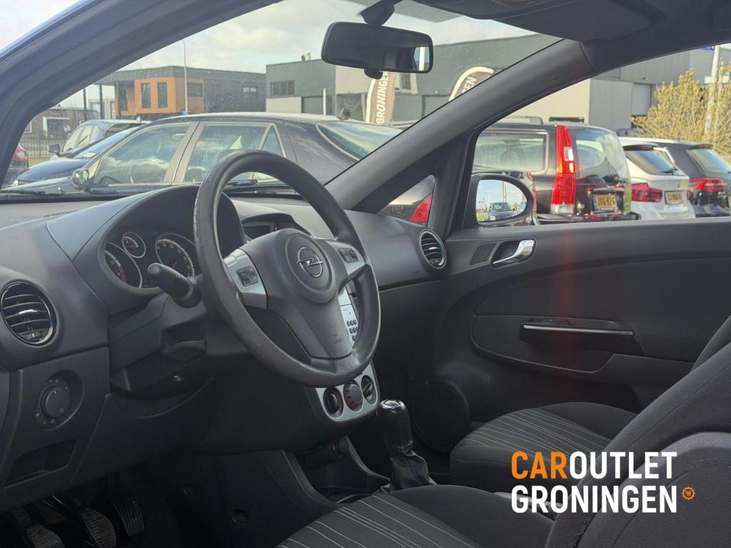 Opel Corsa 1.2-16V Business | AIRCO | 2e EIGENAAR | NWE APK, Voorwielaandrijving, Zwart, Blauw, 1229 cc