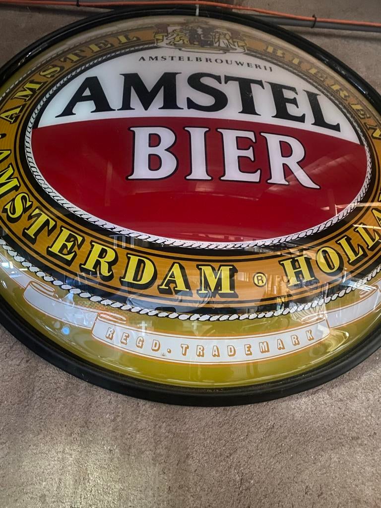 Reclamebord Amstelbier, Ophalen, Gebruikt, Reclamebord
