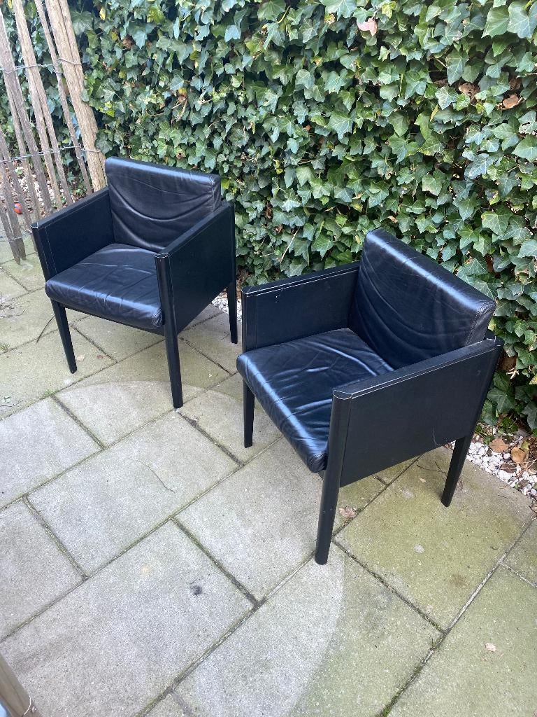 ARCO The Move leren kuipstoelen, Huis en Inrichting, Ophalen, Gebruikt, Twee, Zwart