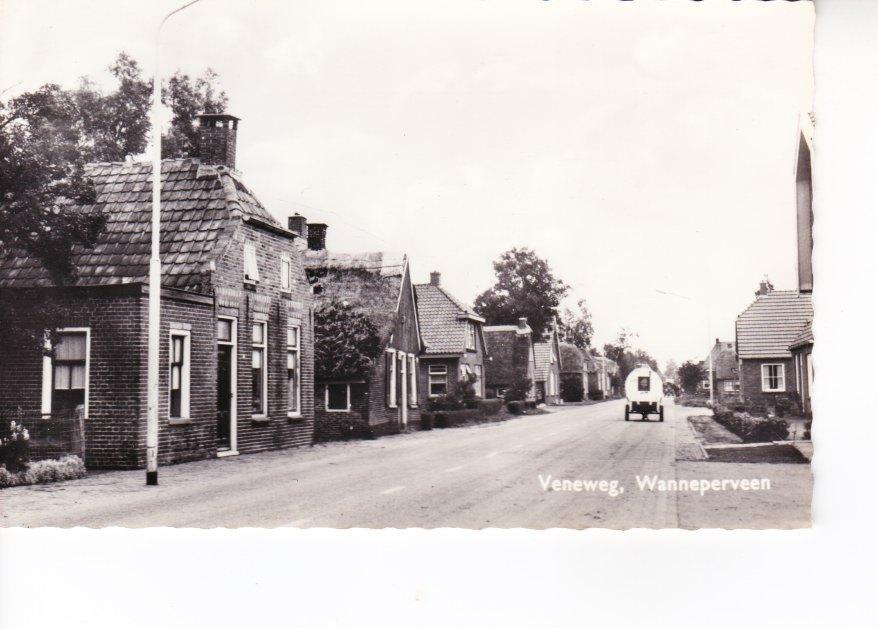 WANNEPERVEEN,- Veneweg.  10-03, Verzamelen, Ansichtkaarten | Nederland, Ophalen of Verzenden, 1940 tot 1960, Ongelopen, Overijssel