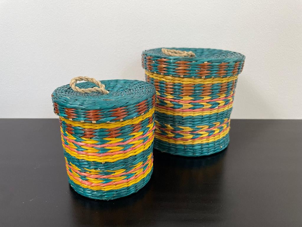 Mandjes H&M 2 Stuks 9cm 12cm, Mand, Rond, Nieuw, Ophalen of Verzenden