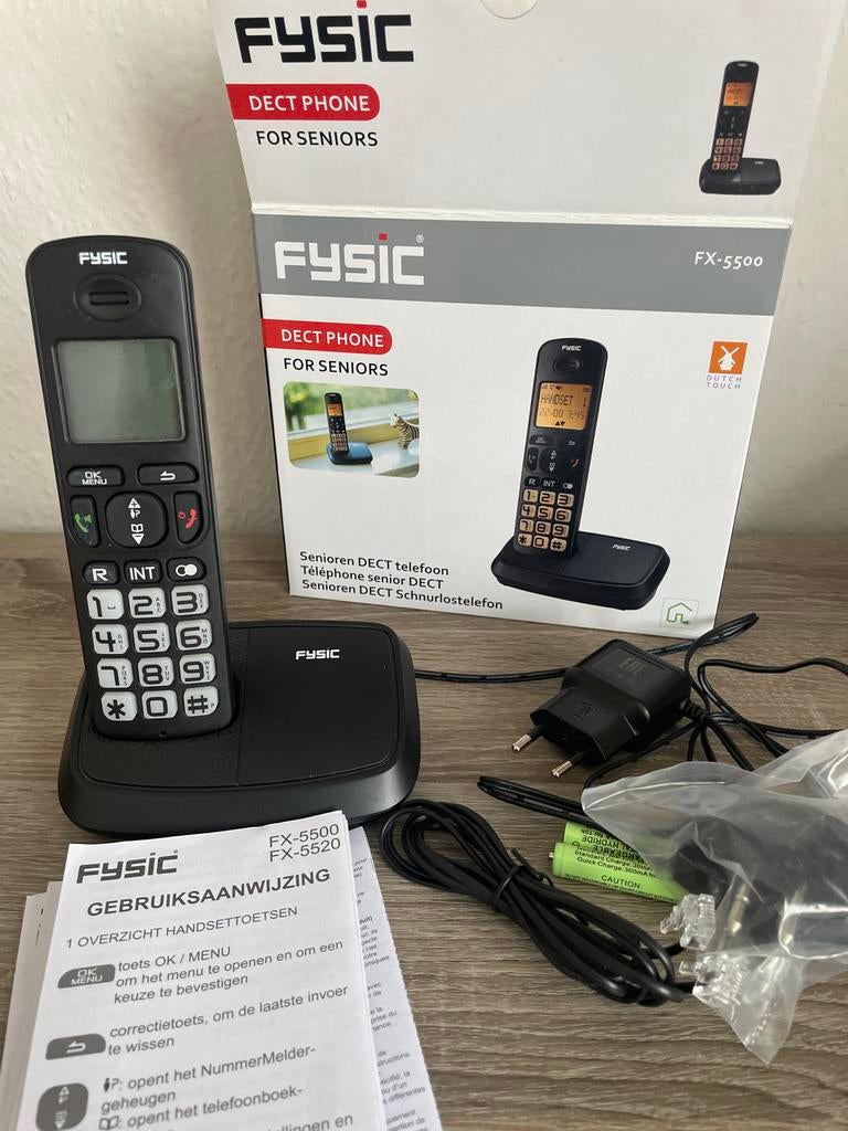 Fysic FX-5500 Senioren DECT Telefoon - Zo goed als nieuw, Ophalen, Zo goed als nieuw, 1 handset, Stralingsarm
