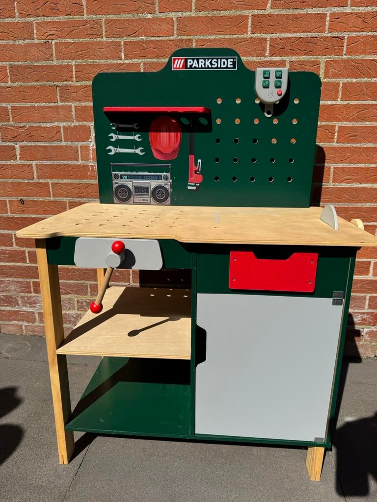 Parkside gereedschapsbank / werkbank kinderen, Ophalen of Verzenden, Zo goed als nieuw