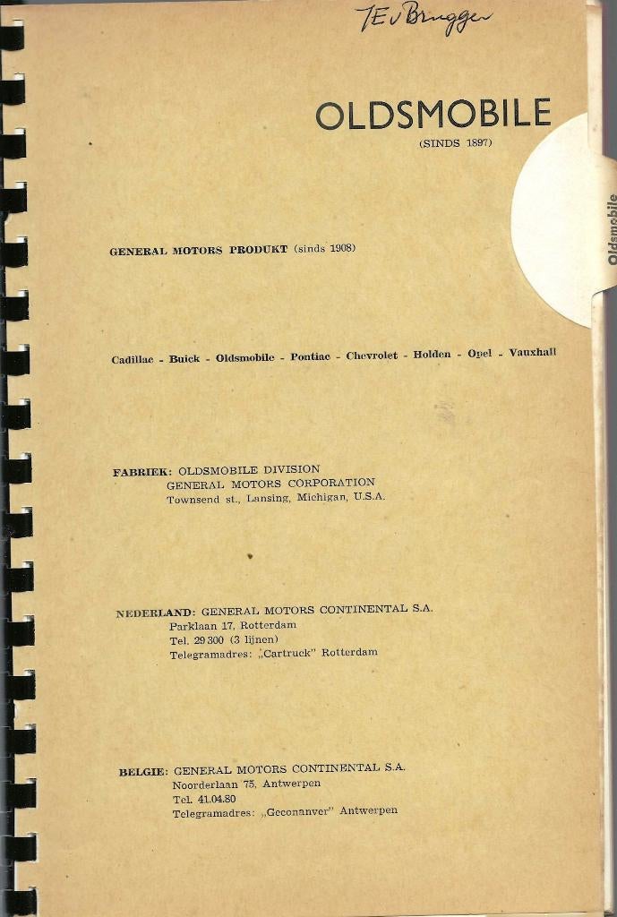 USA Cars Oldsmobile 1954 autotechnisch-handboek, Verzenden