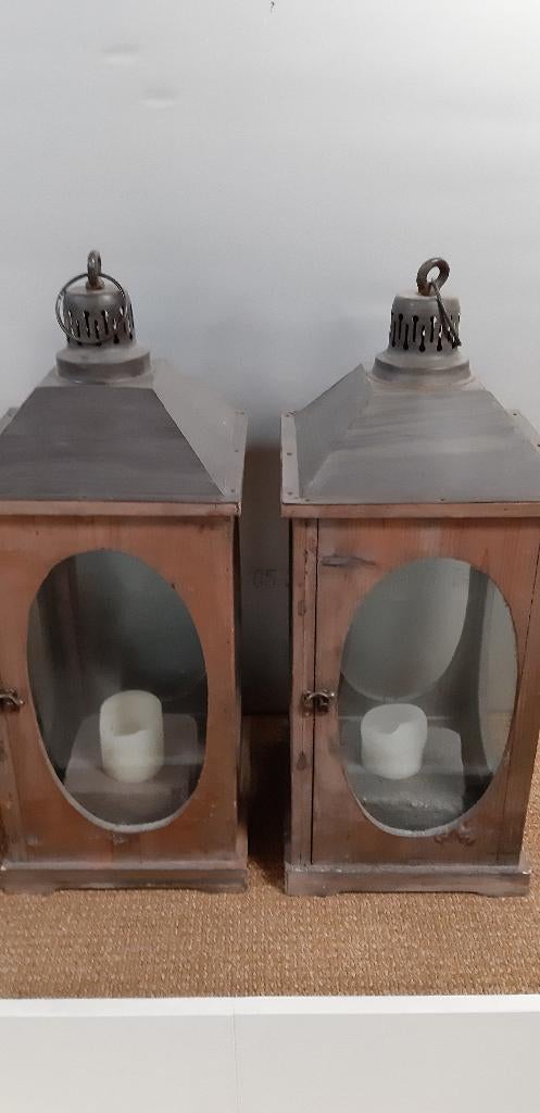 windlichten 2 stuks groot, Ophalen, Overige materialen, Zo goed als nieuw, Kaars