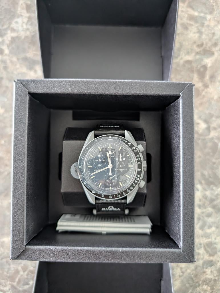 Omega x Swatch | Mission to the Moon | Ongedragen 22-12-2025, Ophalen, Kunststof, Polshorloge, Nieuw