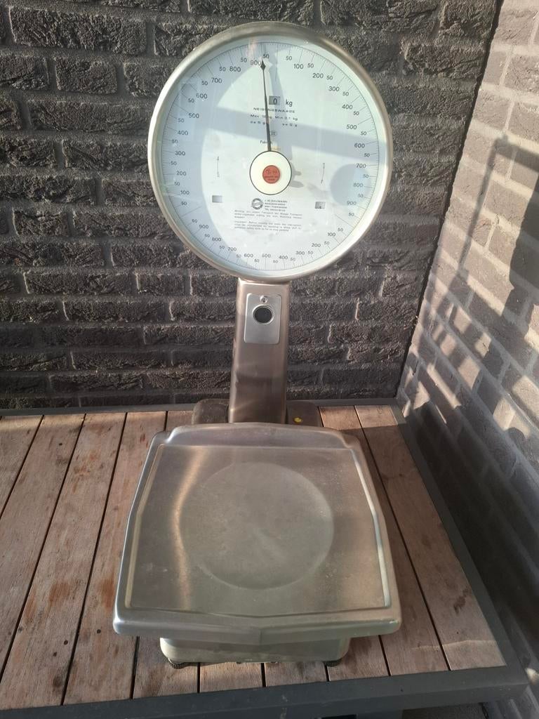 Baumann weegschaal 15 kg, Witgoed en Apparatuur, Weegschalen, Ophalen, Gebruikt, Winkelweegschaal, Analoog