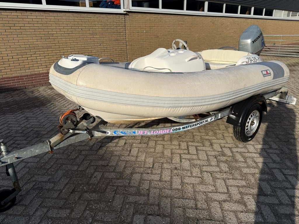 Avon 320 RIB met 30 pk Honda fourstroke  en trailer, Gebruikt, Benzine, Minder dan 70 pk, Overige materialen