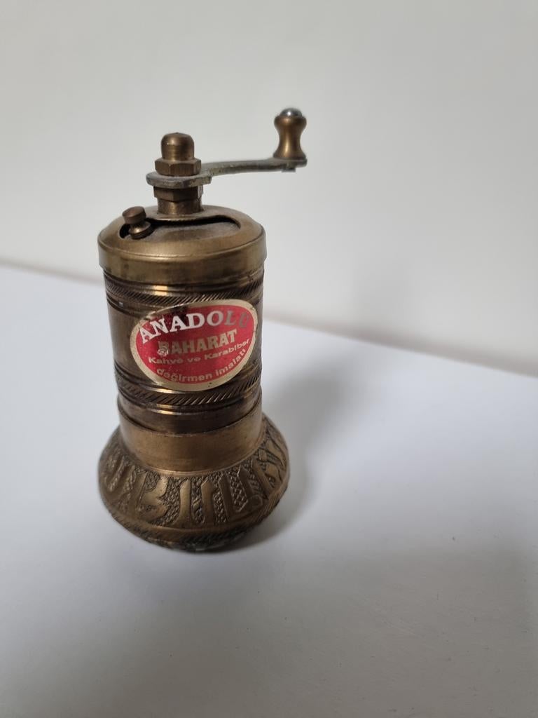 Vintage Turkse Koffie- en Pepermolen - Koper, Antiek en Kunst, Ophalen of Verzenden