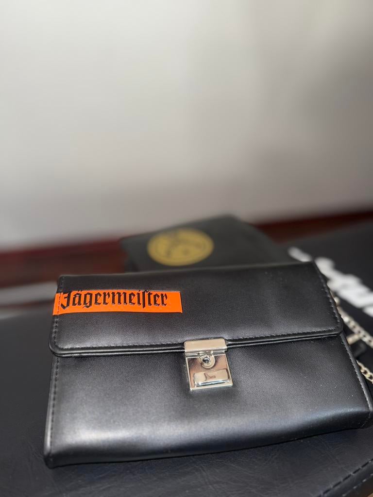 Jagermeister portemonnee, Overige merken, Leer, Zwart, Nieuw