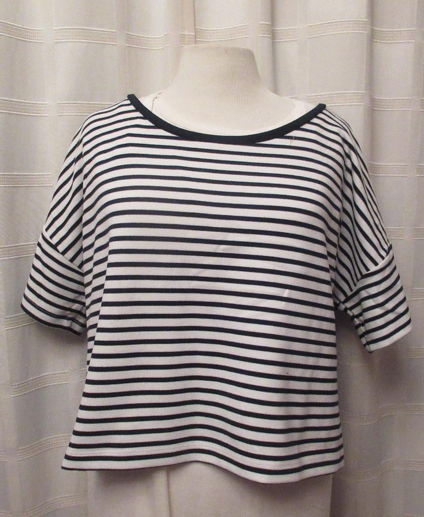 Blauw wit gestreept shirt merk Sophia Perla maat XL A35, Overige kleuren, Maat 46/48 (XL) of groter, Nieuw, Ophalen of Verzenden