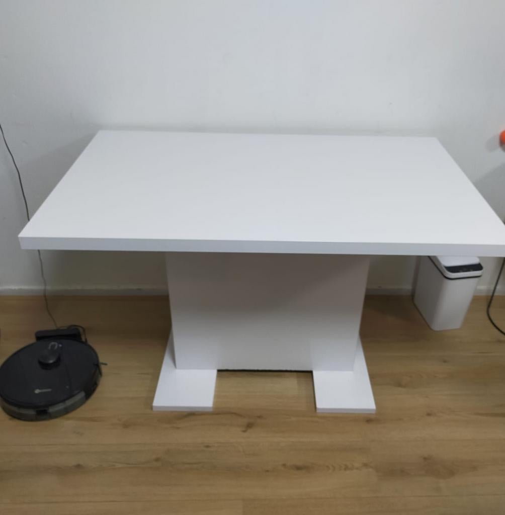 Witte eettafel, Huis en Inrichting, Tafels | Eettafels, Ophalen of Verzenden