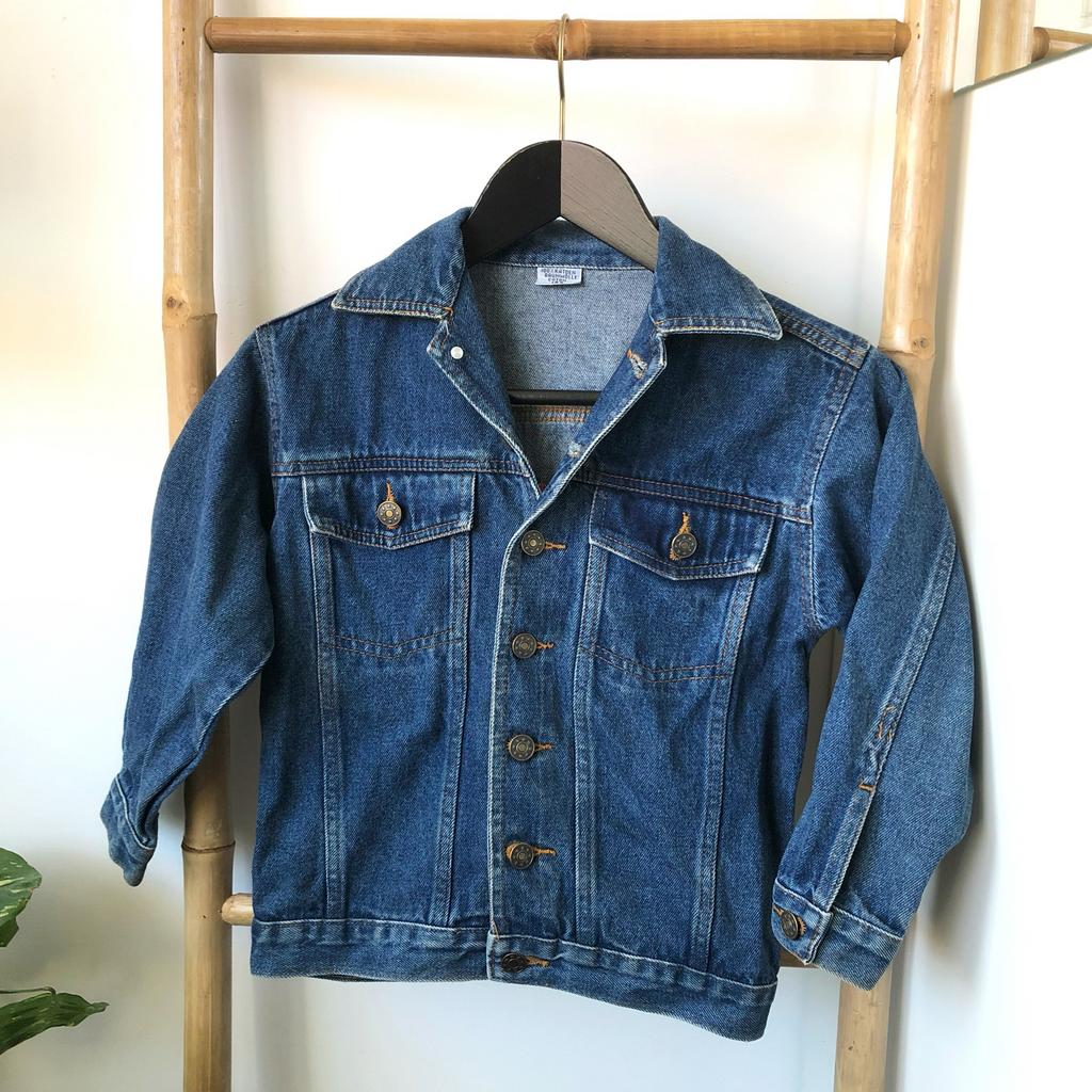 Stoere spijkerjas voor kinderen - Maat 128, Ophalen of Verzenden, Gebruikt, Jongen of Meisje, Jas