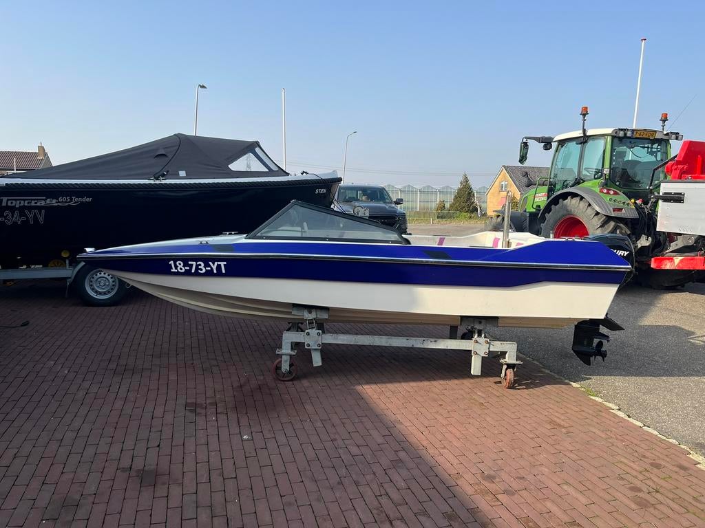 Vega g-craft met mercury 15pk fourstroke, Watersport en Boten, Ophalen, Zo goed als nieuw, Minder dan 70 pk, 3 tot 6 meter