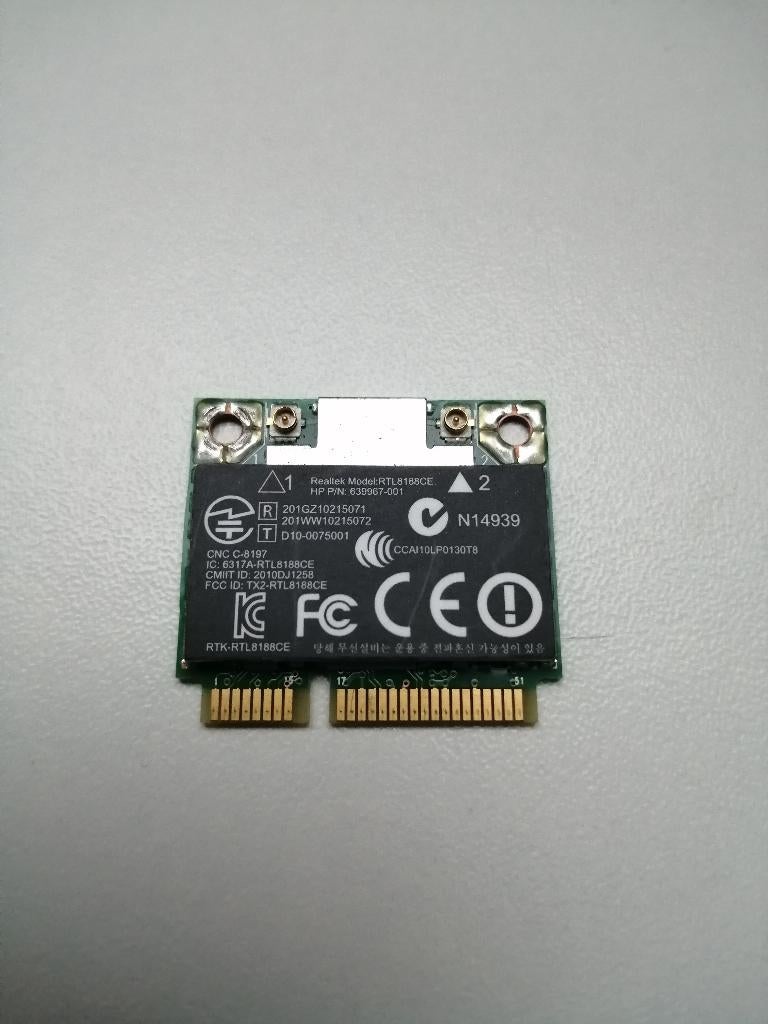MOET NU WEG!!! REALTEK PCI-e WIFI LAPTOP CARD RTL8188CE, Computers en Software, Netwerkkaarten, Ophalen of Verzenden, Gebruikt