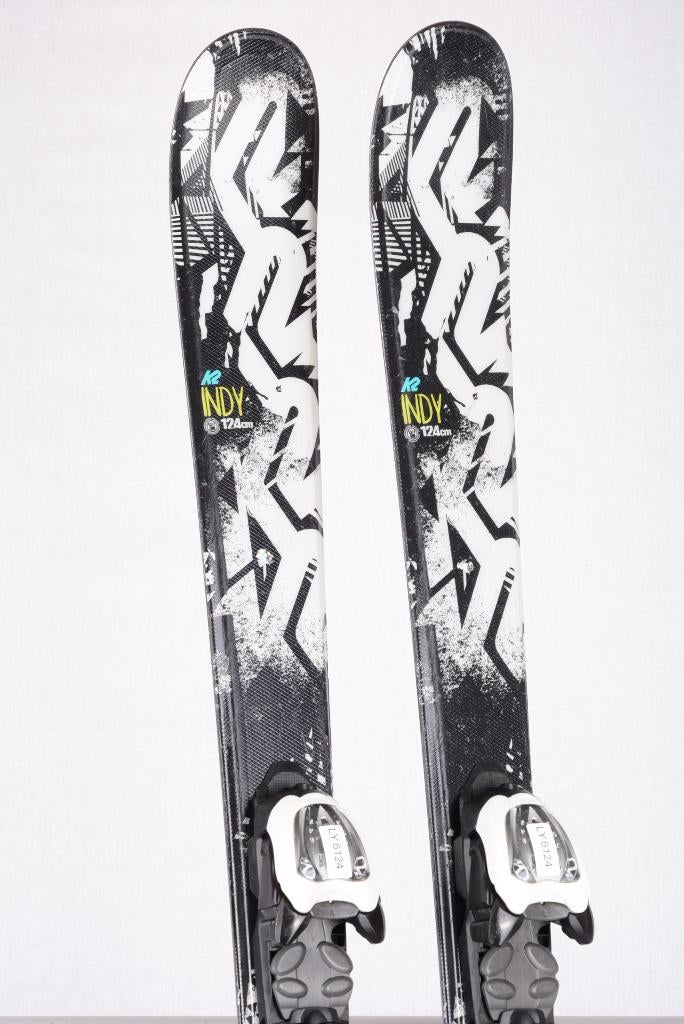 76 88 100 kinder ski's K2 INDY black/white + Marker 4.5, Sport en Fitness, Skiën en Langlaufen, Overige merken, Gebruikt, 100 tot 140 cm