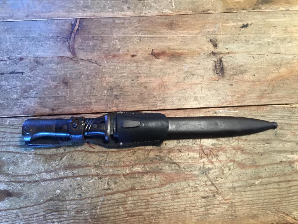 Originele Duidse WW2 Mauser K98 banjonet, Verzamelen, Ophalen of Verzenden, Duitsland, Mes of Dolk