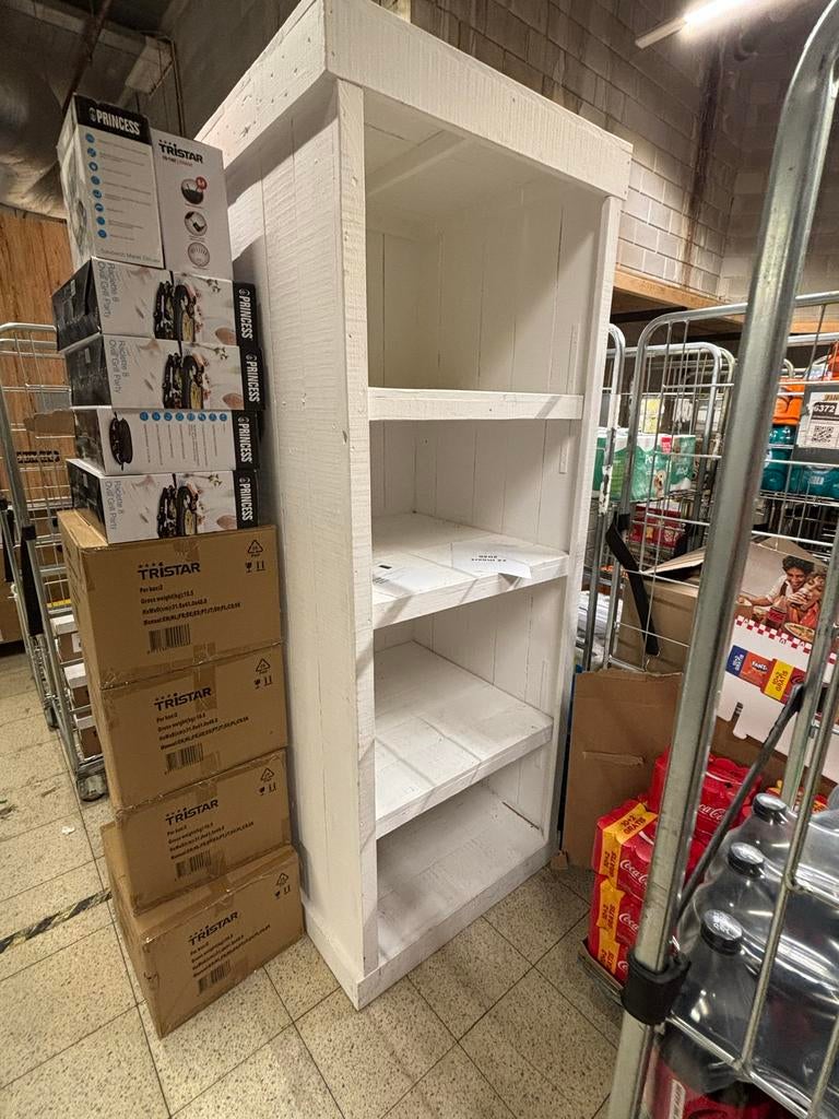 Grote diepe witte houten kast (gratis afhalen), Ophalen, Gebruikt