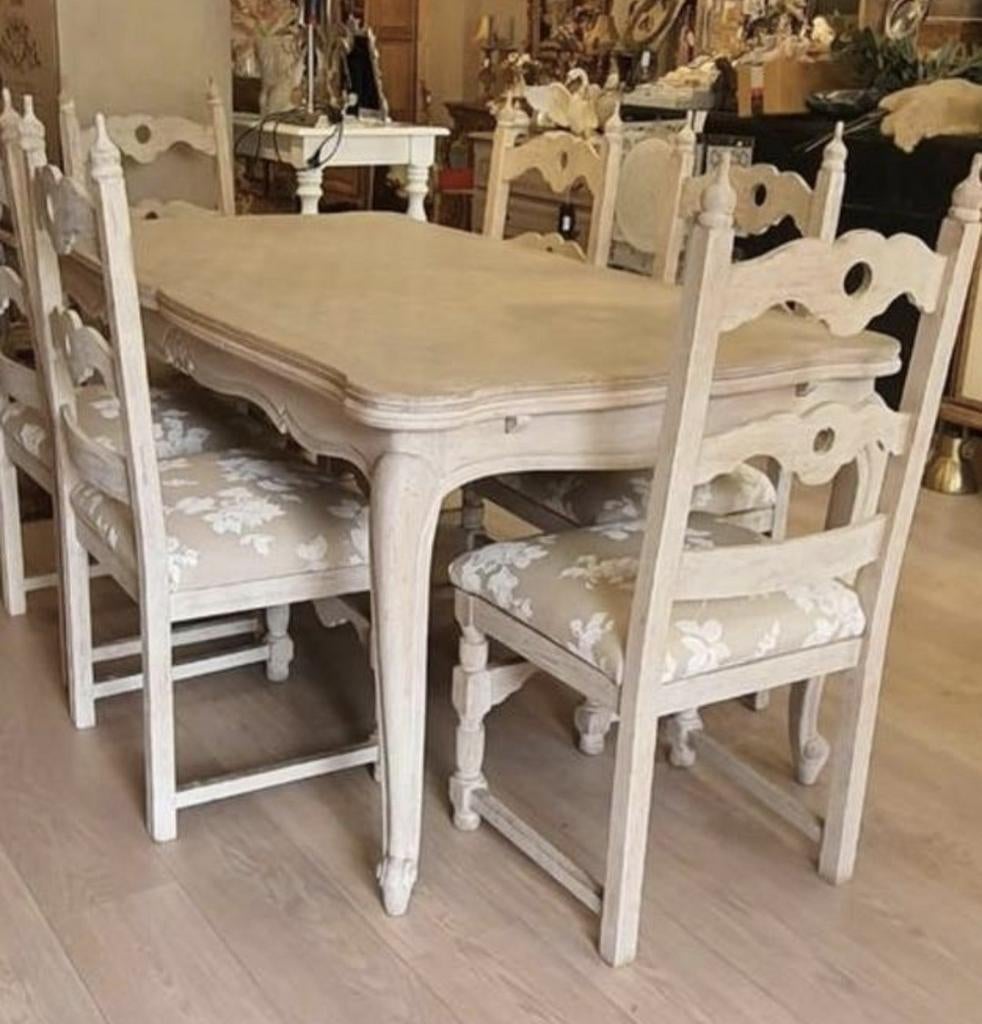 Prachtige landelijke eiken Ceresu eettafel met 6 stoelen, Huis en Inrichting, Tafels | Eettafels, 50 tot 100 cm, 200 cm of meer