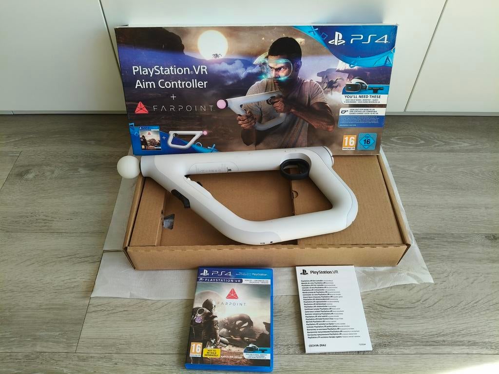 Sony Playstation AIM controller + FarPoint PSVR, 1 speler, Ophalen of Verzenden, Zo goed als nieuw, Vanaf 3 jaar