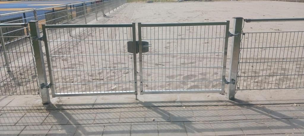 PRO Dubbele poorten NIEUW 100 cm Hoog COMPLEET, Ophalen, 100 tot 150 cm, Nieuw, IJzer