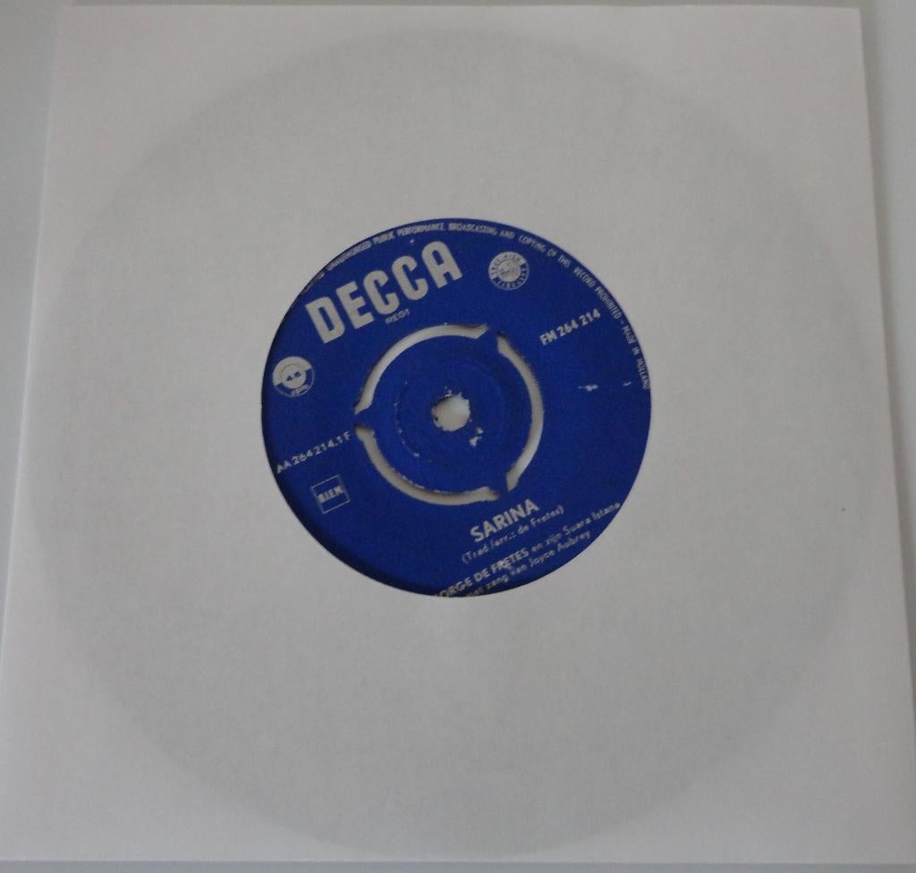 George de Fretes > Sarina, Gebruikt, 7 inch, Single, Ophalen of Verzenden