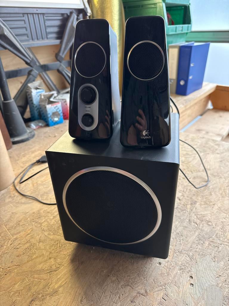 Logitech speakers voor bijvoorbeeld PC, Computers en Software, Pc speakers, Ophalen of Verzenden, Gebruikt, Audiokanaal 2.1