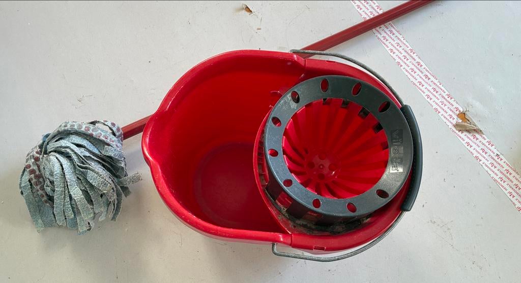 Vileda emmer en dweil, Ophalen, Gebruikt, Kunststof