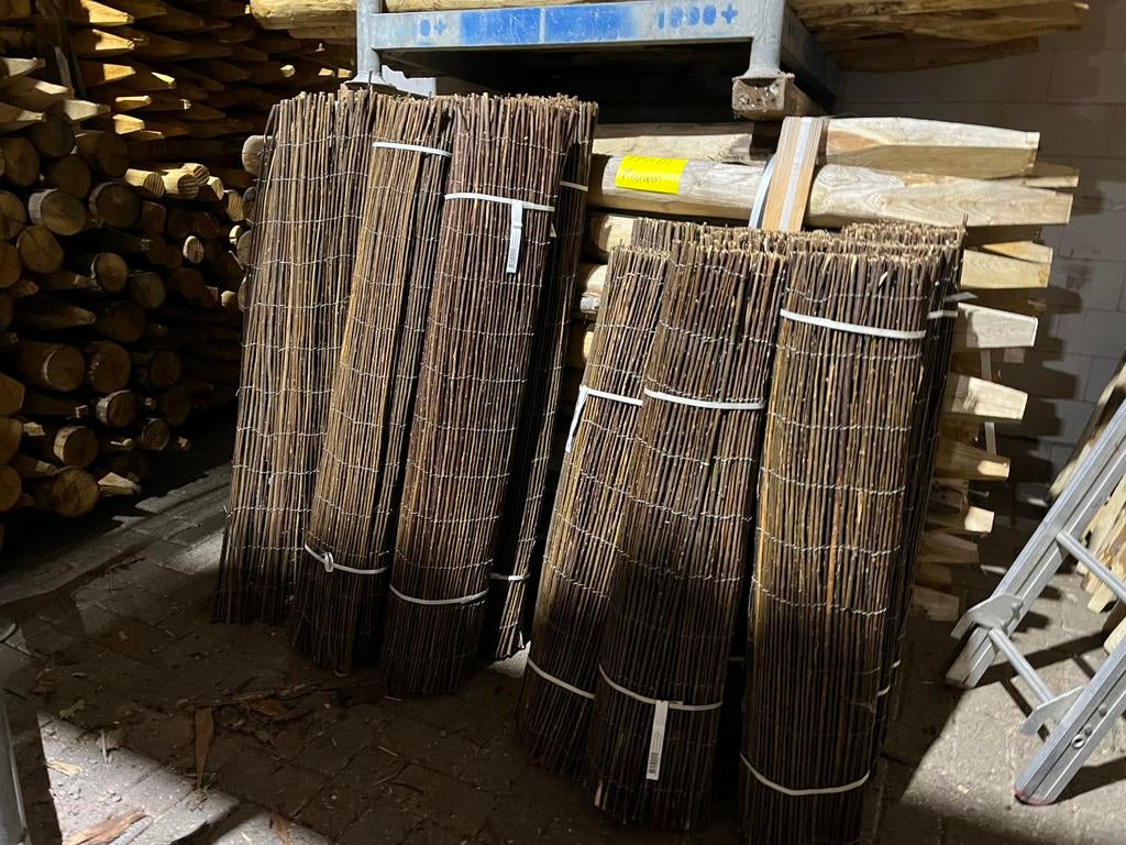 Schuttingen bamboe riet hout heidemat boomschors natuurlijk, Gerard Krale, Nieuw, Ophalen of Verzenden, Ouderijksweg 272 Rouveen
