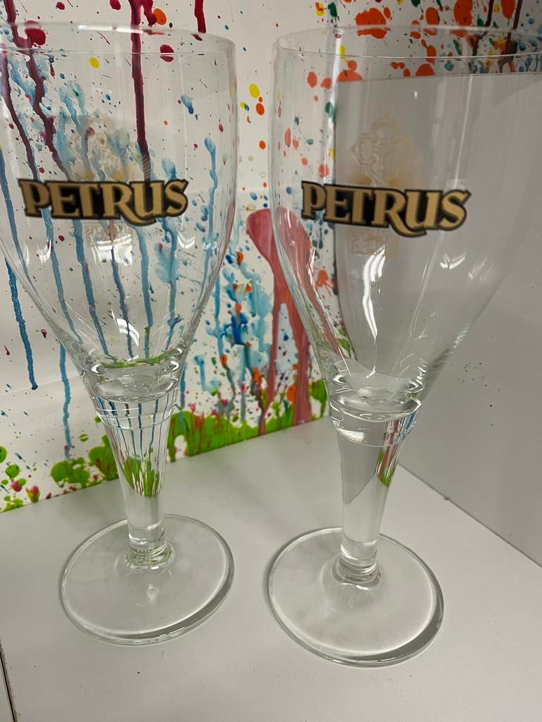 Petrus bierglazen set van 2 glazen, Verzamelen, Biermerken, Ophalen of Verzenden, Nieuw, Glas of Glazen, Overige merken