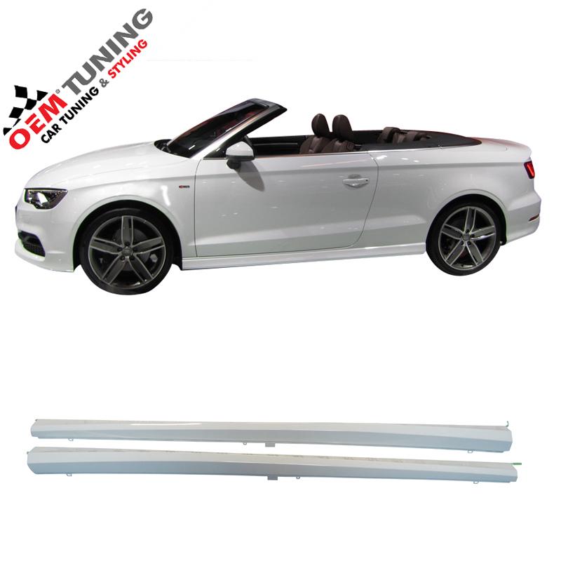 AUDI S3 Sline Sideskirts | Cabrio 8V | Y9K Amalfi White |OEM
