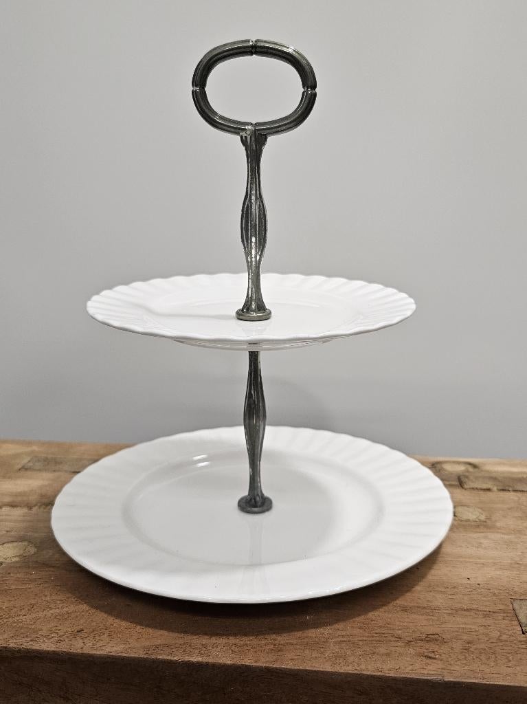 LEUKE "ROYAL ALBERT" ETAGERE, Ophalen of Verzenden, Gebruikt