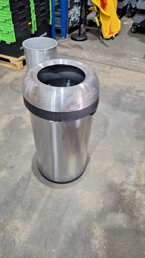 prullenbak afvalbak Horeca, Ophalen, Gebruikt, 40 liter of meer, Rvs