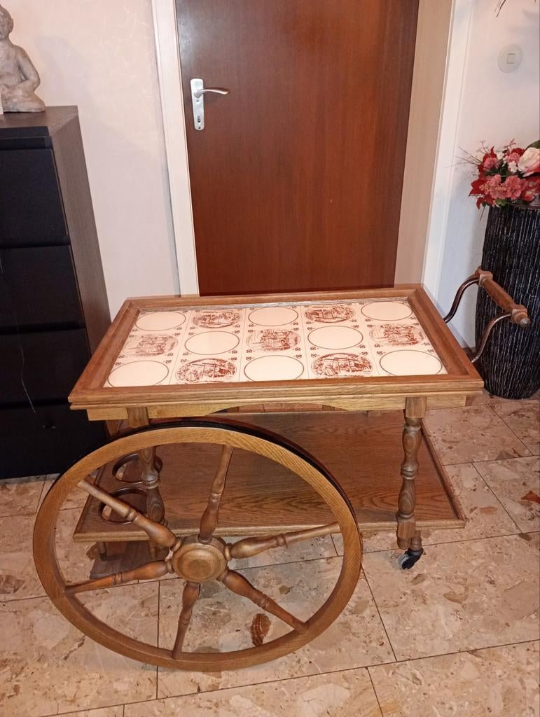 Antieke Thee/Koffie Kar in Goede Staat, Ophalen