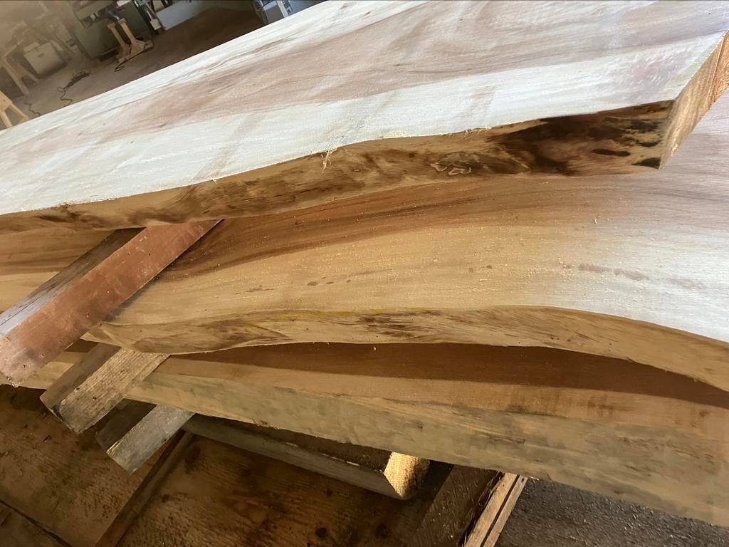 Suar blad  zwaar ongeveer 5 meter lang 80 breed  8 cm dik, Ophalen, Rond, Vijf personen of meer, Nieuw