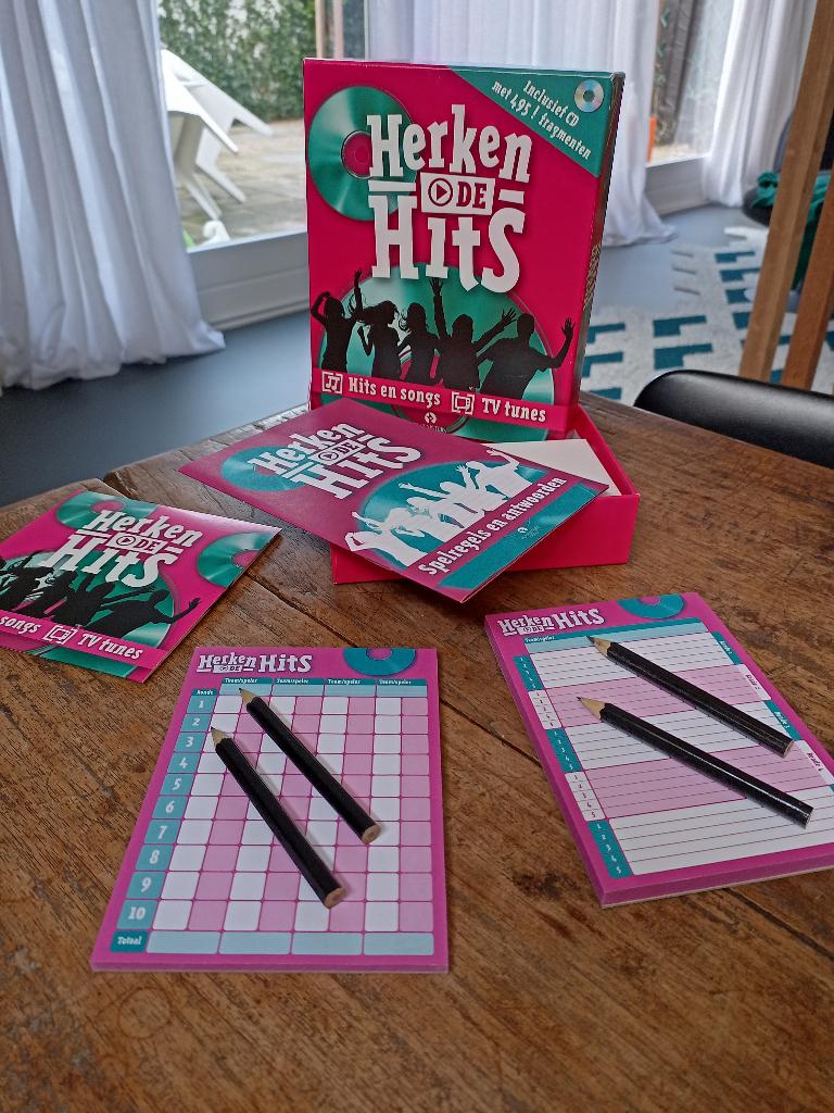 Herken de Hits & Songs en TV-tunes bordspel, Vijf spelers of meer, Ophalen, Zo goed als nieuw