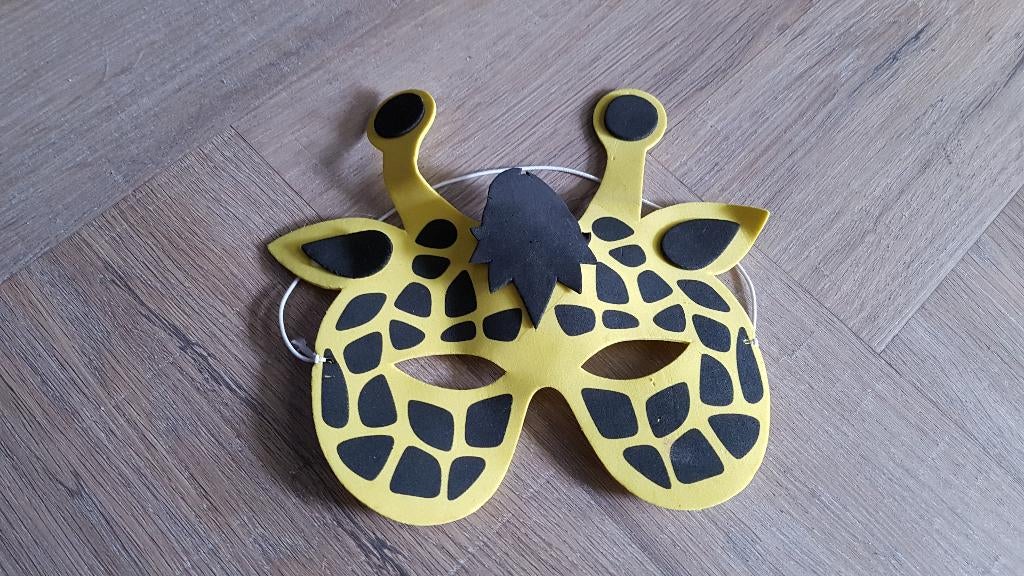 carnaval masker Giraffe, Kleding | Dames, Carnaval, Ophalen of Verzenden, Zo goed als nieuw, Accessoires