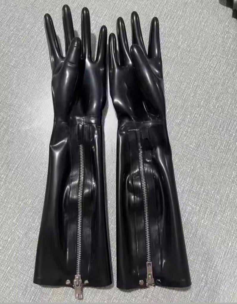 Latex handschoenen met ritssluiting, tm 2XL, Kleding | Dames, Verzenden, Nieuw, Handschoenen